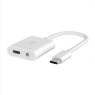 Belkin Rockstar™ 3.5mm Audio with USB-C Charge Adaptor Included, USB-C Audio Adaptor Compatible with iPad Pro, Galaxy, Note, Google Pixel, LG G6, Sony Xperia, OnePlus and More - White