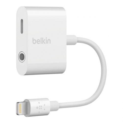 벨킨 Belkin 3.5mm Audio + Charge Rockstar, iPhone Aux Adapter/iPhone Charging Adapter for iPhone XS, XS Max, XR, 8/8 Plus and more & MiXiT Tangle-Free Aux / Auxiliary Cable, 3 Feet (Bla