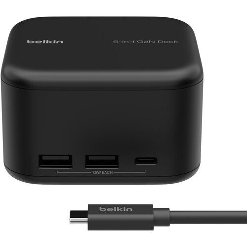 벨킨 Belkin Connect USB-C 6-in-1 Core GaN Dock (Black)