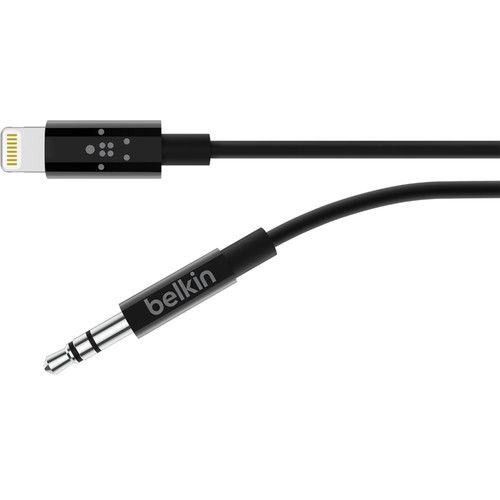 벨킨 Belkin 3.5mm Audio to Lightning Cable (6', Black)