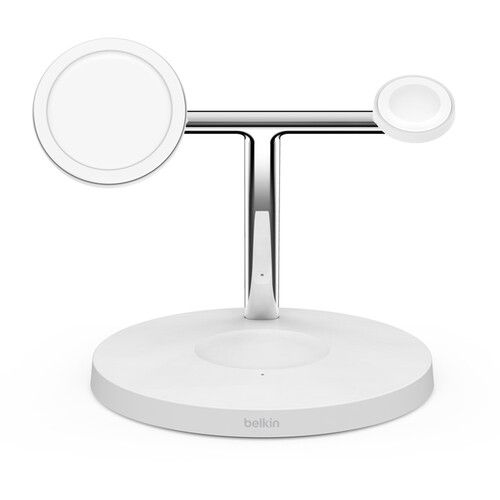 벨킨 Belkin BOOST CHARGE PRO 3-in-1 15W MagSafe Wireless Charging Stand (White)