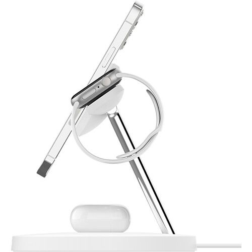 벨킨 Belkin BOOST CHARGE PRO 3-in-1 15W MagSafe Wireless Charging Stand (White)