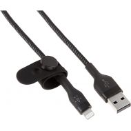 Belkin BoostCharge Pro Flex Braided USB Type A to Lightning Cable (1M/3.3FT), MFi Certified Charging Cable for iPhone 13, 12, 11, Pro, Max, Mini, SE, iPad and More, 2-Pack, Black