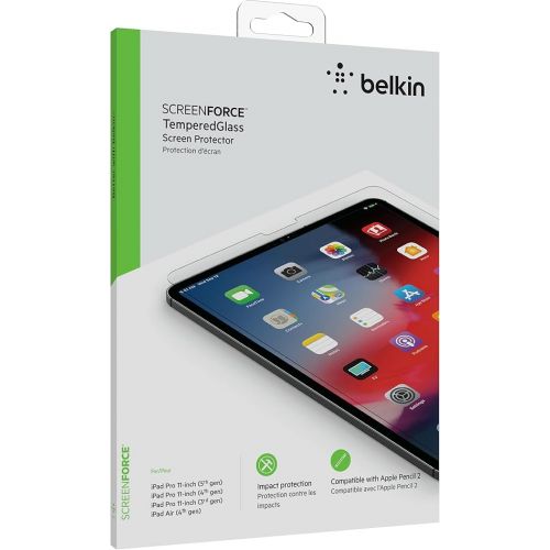 벨킨 Belkin F8W934zz ScreenForce Tempered Glass Screen Protector for iPad Pro 11” and iPad Air 4 10.9”