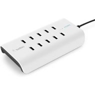 Belkin Rockstar 10 Port Usb Charging Station Power Strip - Experience Fast Charging With Power Supply Of 2.4amp/Port - Space Saver Usb Multiport Charger Designed For Desktop & Bedroom Organization