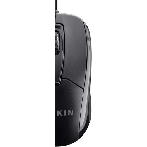 벨킨 Belkin 3-Button Wired Computer Mouse - Ambidextrous, Ergonomic Mouse With 5-Foot USB-A Cord - 800 DPI Wired Mouse With Mouse Wheel Compatible with PCs, Macs, Desktops and Laptops - Black