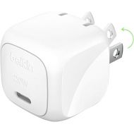 Belkin BoostCharge 20W Cubic Wall Charger, USB-C Power Delivery Fast Charging for Apple iPhone 15, 15 Plus, 15 Pro, 15 Pro Max, 14, 14 Pro, 14 Pro Max, Samsung Galaxy S24, iPad, AirPods & More - White