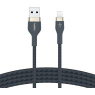 Belkin BoostCharge Pro Flex Braided USB Type A to Lightning Cable (2M/6.6FT), MFi Certified Charging Cable for iPhone 14, 13, 12, 11, Pro, Max, Mini, SE, iPad - Blue