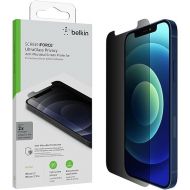 Belkin ScreenForce UltraGlass iPhone 12/12 Pro, Privacy Antimicrobial-Treated Screen Protector with Easy Align Tray for Bubble Free, Convenient Installation