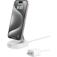 Belkin BoostCharge Pro 15W Convertible Magnetic Charging Stand, MagSafe-Compatible Fast Qi2 Charger for Apple iPhone 15, 15 Plus, 15 Pro, 15 Pro Max, iPhone 14 & 13, Apple Airpods Pro, & More - White