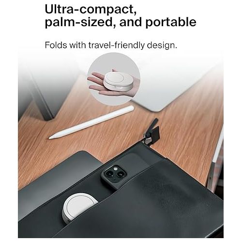 벨킨 Belkin BoostCharge Pro 15W Convertible Magnetic Charging Stand, MagSafe-Compatible Fast Qi2 Charger for Apple iPhone 15, 15 Plus, 15 Pro, 15 Pro Max, iPhone 14 & 13, Apple Airpods Pro, & More - White