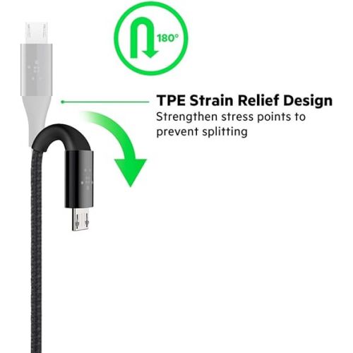 벨킨 Belkin MIXIT DuraTek Micro-USB to USB Cable, 4 Feet (Black)