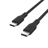 Belkin USB-C to USB-C Cable, BoostCharge Braided Power Cable (2M, 6.6ft), Fast Charging Cable w/ 100W Power Delivery, USB-IF Certified for iPhone 15, MacBook, Chromebook, Samsung Galaxy & More - Black