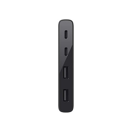 벨킨 Belkin 4-Port USB C Hub - Ultra Portable Design - USB Type C Hub Docking Station With Two USB C & Two USB A Ports - USB Hub Connects Via USB C Cable - USB Adapter - No Pass-Through Charging