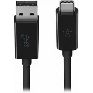 Belkin 3.1 USB A To USB C Cable Compatible W/ Thunderbolt 3 - USB C Cable For Macbook Pro, Galaxy & More - Data Transfer Up To 10gbps - For USB C, Thunderbolt 3 Devices & Ultra Hd - 3.3ft/1m - Black