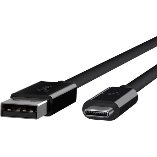 벨킨 Belkin 3.1 USB A To USB C Cable Compatible W/ Thunderbolt 3 - USB C Cable For Macbook Pro, Galaxy & More - Data Transfer Up To 10gbps - For USB C, Thunderbolt 3 Devices & Ultra Hd - 3.3ft/1m - Black