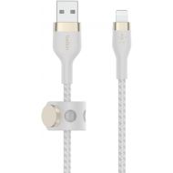 Belkin BoostCharge Pro Flex Braided USB Type A to Lightning Cable (1M/3.3FT), MFi Certified Charging Cable for iPhone 14, 13, 12, 11, Pro, Max, Mini, SE, iPad - White