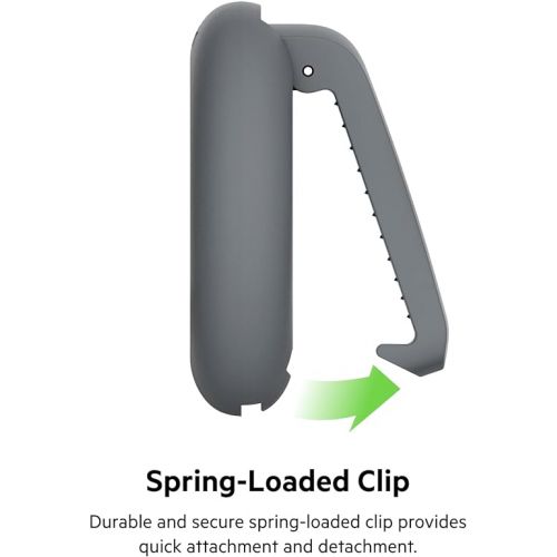 벨킨 Belkin Apple AirTag Secure Holder with Clip - AirTag Holder - Durable Scratch Resistant AirTag Case - Apple Air Tag Case with Spring Loaded Clip - Attach to Backpack, Clothing, & Luggage - Dark Gray