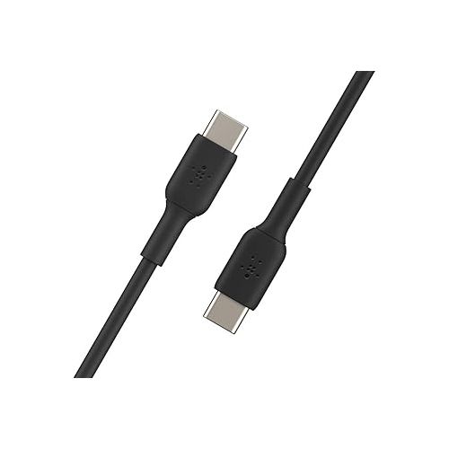 벨킨 Belkin Boost Charge USB-C to USB-C Cable (USB Type-C Fast Charge Cable for Samsung, Pixel, iPad Pro and More) 2 m, Black