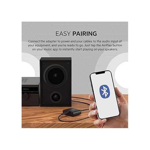 벨킨 Belkin SoundForm Connect AirPlay 2 Adapter & Airplay 2 Receiver - Wireless Streaming for Apple Devices to Bluetooth Speakers - Optical & 3.5mm Speaker Inputs for iPhone 15, 14, MacBook Pro, & More