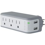 Belkin, BLKBST300BG, 3-Outlet Mini Surge Protector with USB Ports (2.1 AMP), 1 Each