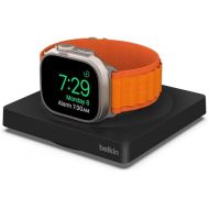 Belkin Apple Watch Charger - Fast Wireless Charging Pad - Travel Charger with Nightstand Mode W/USB-C Cable Included for Apple Watch (Compatible with All Models) - Black