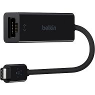 Belkin USB-C to Ethernet Adapter, Gigabit Ethernet Port Compatible w/ USB-C Devices, USB-C to Ethernet Cable for MacBook Pro & Dell XPS 13” Laptops, Ethernet USB-C Hub, Ethernet USB-C Adapter - Black
