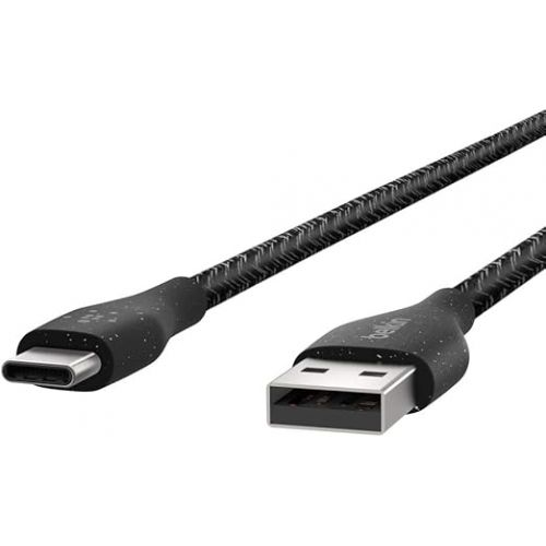 벨킨 Belkin DuraTek Plus USB-C to USB-A Cable with Strap (Ultra-Strong USB to USB-C Cable/USB Type-C), Black, 6'/1.8m