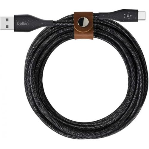 벨킨 Belkin DuraTek Plus USB-C to USB-A Cable with Strap (Ultra-Strong USB to USB-C Cable/USB Type-C), Black, 6'/1.8m