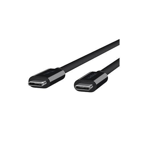 벨킨 Belkin Thunderbolt 3 USB C to USB C 3.3ft/1M Long Data Transfer Power Cable with 20 Gbps Data Transfer Speed & Up To 10 Gbps for USB3.1 Devices - Supporting Thunderbolt, 4K & Ultra HD Display (Black)