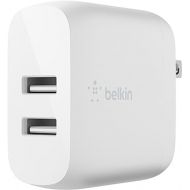 Belkin 24W Dual Port USB Wall Charger - Lightning Cable Included - iPhone Charger Fast Charging - USB Charger Block for Power Bank, iPhone 14, iPhone 13, iPhone 12, iPhone 11, iPad Pro, Samsung & more