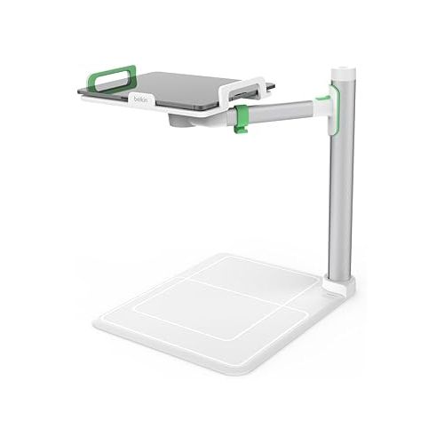 벨킨 Belkin Tablet Stage Stand For Presenters, Lecturers & Teachers- Adjustable & Portable Tablet Holder Designed For Schools & Classrooms - For iPad, iPad Pro, iPad Mini, Galaxy S4, Surface Pro & More