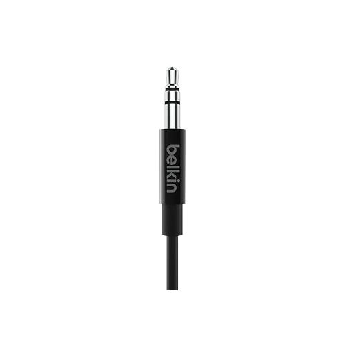 벨킨 Belkin Rockstar Usb-C to Aux Cable (Usb-C to 3.5mm Audio Cable, Usb-C to Audio Cable) for Note10, Pixel3, iPad Pro and More (3ft, Black), F7U079bt03-BLK