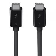 Belkin Thunderbolt 3 Cable (USB-C to USB-C) - USB C Cable For MacBook Air, Galaxy, Apple TV & More, Fast Charging Up To 100W, Made For USB-C, Thunderbolt 3 devices & 5K/Ultra HD - 1.6ft/0.5m - Black