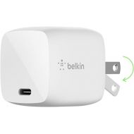 Belkin BoostCharge USB-C 30W GaN Wall Charger - iPhone Charger w/ Power Delivery - Fast Charging USB-C Charger for iPhone 15, 15 Plus, 15 Pro, 15 Pro Max, iPhone 14, iPhone 13, MacBook Pro, iPad Pro