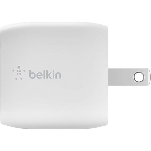 벨킨 Belkin BoostCharge USB-C 30W GaN Wall Charger - iPhone Charger w/ Power Delivery - Fast Charging USB-C Charger for iPhone 15, 15 Plus, 15 Pro, 15 Pro Max, iPhone 14, iPhone 13, MacBook Pro, iPad Pro