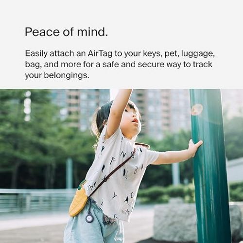 벨킨 Belkin Apple Airtag Secure Holder w/Strap - Apple Airtag Holder w/Strap for Key Ring - Airtag Keychain Accessories - Scratch Resistant Airtag Case w/Raised Edges - 4-Pack Blue Gradient