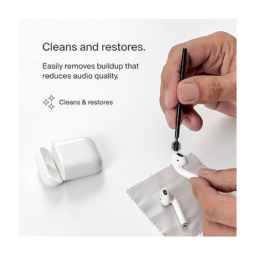 벨킨 Belkin AirPods Cleaning Kit for One-Time Use - Fast, Easy, & Safe AirPod Cleaner Set, Safely Removes 99% of Earwax & Dirt, Restores Earbuds - Compatible with AirPods Gen 1, 2, & 3