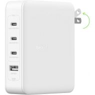 Belkin 140W 4-Port GaN Wall Charger, Multi-Port Charger Block w/USB-C Power Delivery Fast Charge & USB-A Port for Apple MacBook, iPhone 15 Series, iPad Pro, Samsung Galaxy S24, Google Pixel, & More