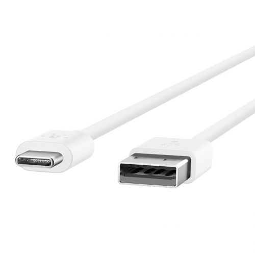 벨킨 Belkin MixIt USB-C auf USB-A Ladekabel (3 m, geeignet fuer Smartphones, Tablets, PCs, Laptops) weiss