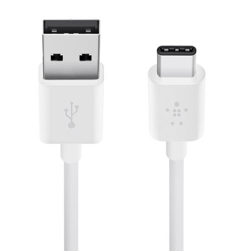 벨킨 Belkin MixIt USB-C auf USB-A Ladekabel (3 m, geeignet fuer Smartphones, Tablets, PCs, Laptops) weiss