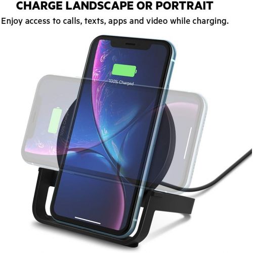 벨킨 [아마존핫딜][아마존 핫딜] Belkin Boost Up Wireless Charging Stand 10W Wireless Charger for iPhone 11, Pro, Max, XS, Max, XR, X, 8, Plus/Samsung Galaxy S10, Note10 and More