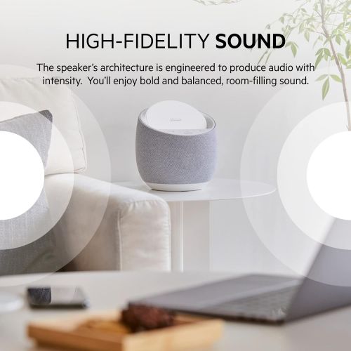 벨킨 Belkin SoundForm Elite Hi-Fi Smart Speaker + Wireless Charger, Qi Charging Dock with Sound Acoustics by Devialet, Alexa Voice Controlled Bluetooth Speaker for iPhone, Galaxy and Mo