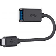 Belkin F2CU036btBLK USB-If Certified 3.0 USB Type C (USB-C) to USB A Adapter, Compatible with USB-C Devices Including New MacBook and Chromebook Pixel