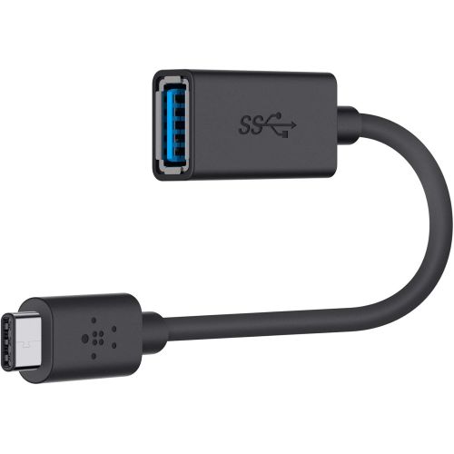 벨킨 Belkin F2CU036btBLK USB-If Certified 3.0 USB Type C (USB-C) to USB A Adapter, Compatible with USB-C Devices Including New MacBook and Chromebook Pixel