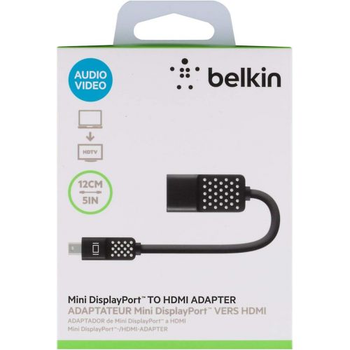 벨킨 Belkin Mini DisplayPort to HDMI Adapter. 4k Compatible (Black)