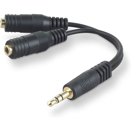 벨킨 Belkin F8V234 Speaker and Headphone 3.5 mm AUX Audio Cable Splitter,Black