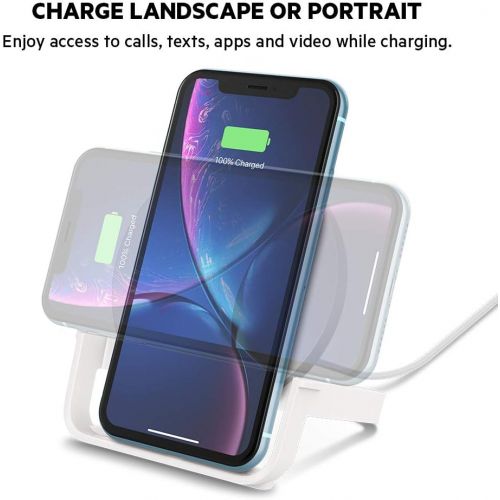 벨킨 Belkin Boost Up Wireless Charging Stand 10W Wireless Charger for iPhone 11, Pro, Max, XS, Max, XR, X, 8, Plus/Samsung Galaxy S10, Note10 and More