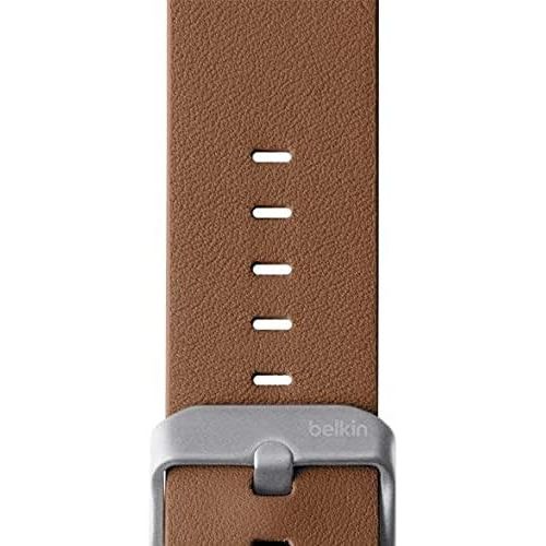 벨킨 Belkin F8W731btC01 Classic Leather Band for Apple Watch Series 4, 3, 2, 1, /40 mm, Tan, 38 mm