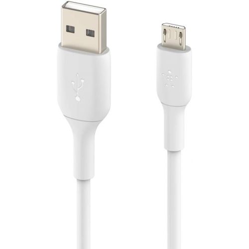 벨킨 Belkin Braided USB-C to Lightning Cable (iPhone Fast Charging Cable for iPhone 8 or Later) Boost Charge MFi-Certified iPhone USB-C Cable, 3ft/1m, White